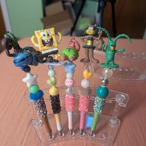 Colorful Cartoon Character Pencil Toppers Set